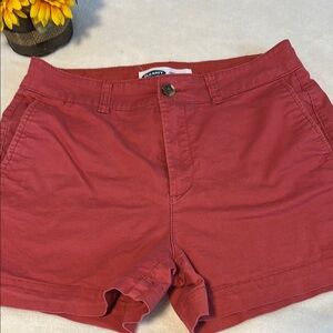 Old Navy High Waist Red Shorts Casual Style